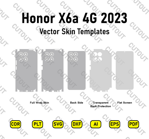 Honor X6a 4G 2023 Vector Skin Cut Files