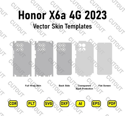 Honor X6a 4G 2023 Vector Skin Cut Files