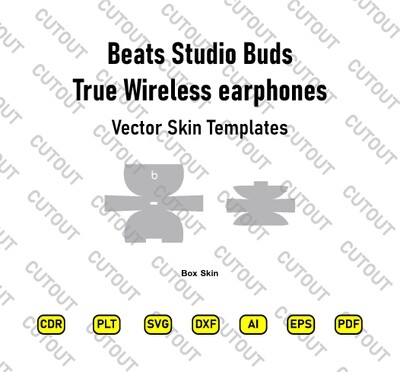 Beats Studio Buds True Wireless earphones Vector Skin Cut Files