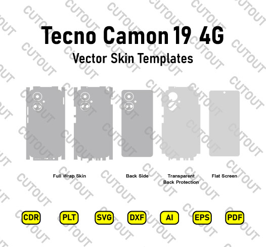 Tecno Camon 19 4G Vector Skin Cut Files