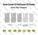 ​Tecno Camon 15 Pro/Tecno Camon 15 Premier Vector Skin Cut-Dateien