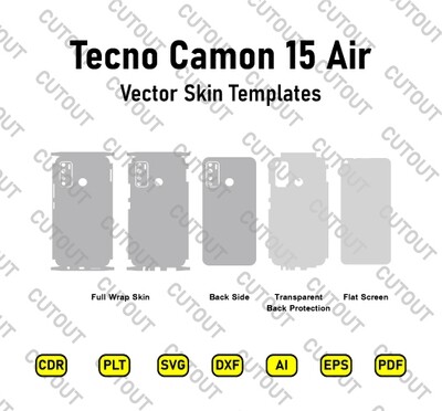​Archivos de corte de piel Tecno Camon 15 Air Vector