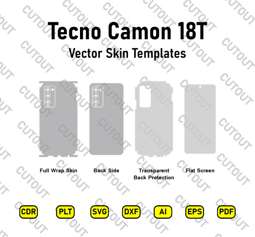Tecno Camon 18T Vector Skin Cut Files