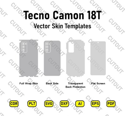 Tecno Camon 18T Vector Skin Cut Files