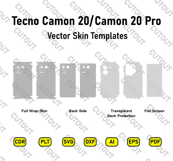 Tecno Camon 20/Camon 20 Pro Vector Skin Cut Files