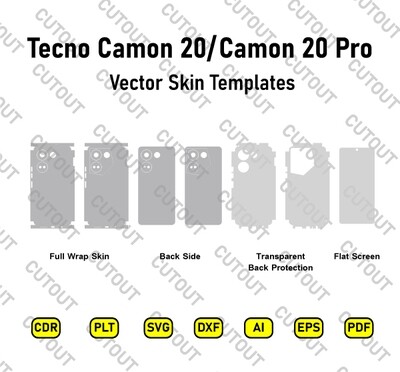 Tecno Camon 20/Camon 20 Pro Vector Skin Cut Files