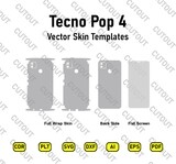 Tecno Pop 4 Vector Skin Cut Files