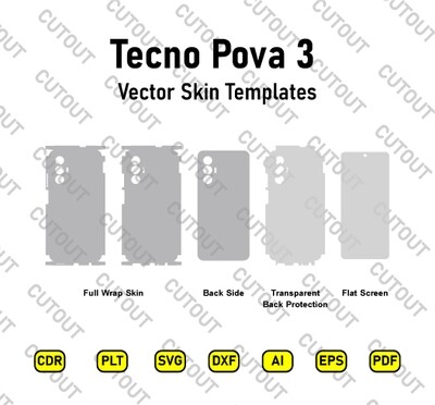 Tecno Pova 3 Vector Skin Cut Files