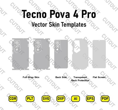 ​Tecno Pova 4 Pro Vector Skin Cut-Dateien