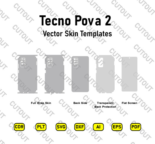 Tecno Pova 2 Vector Skin Cut Files