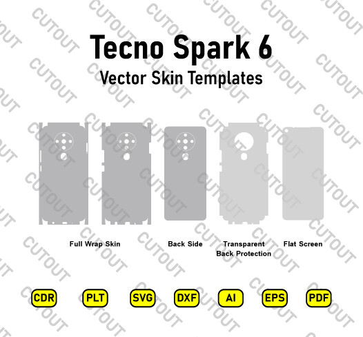 Tecno Spark 6 Vector Skin Cut Files
