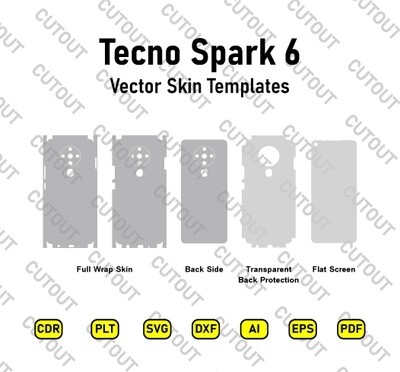 ​Tecno Spark 6 Vector Skin Cut-Dateien