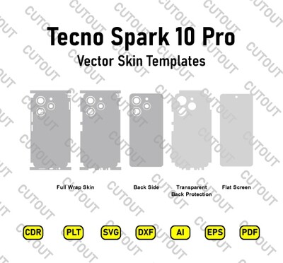 Tecno Spark 10 Pro Vector Skin Cut Files