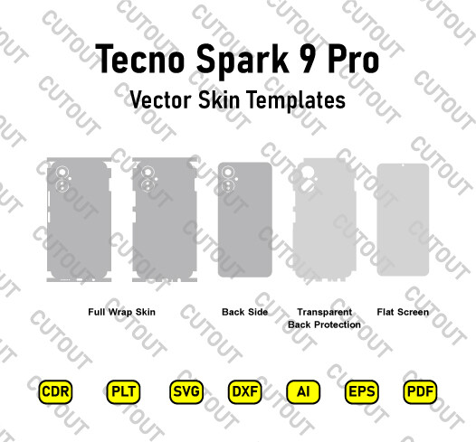 Tecno Spark 9 Pro Vector Skin Cut Files