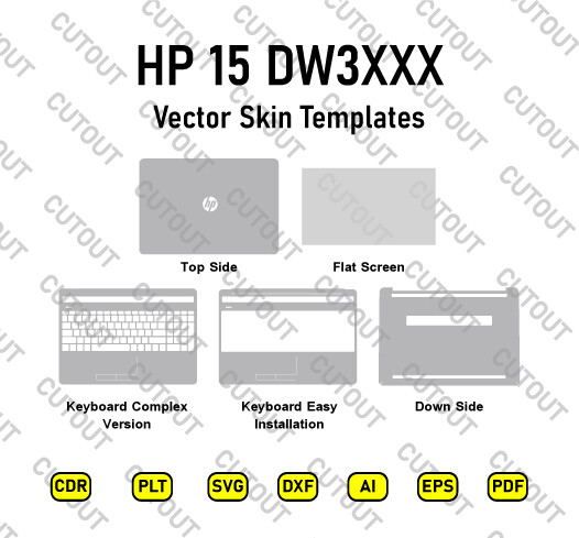 HP 15 DW3XXX Vector Skin Cut Files