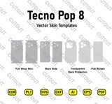 Tecno Pop 8 Vector Skin Cut Files