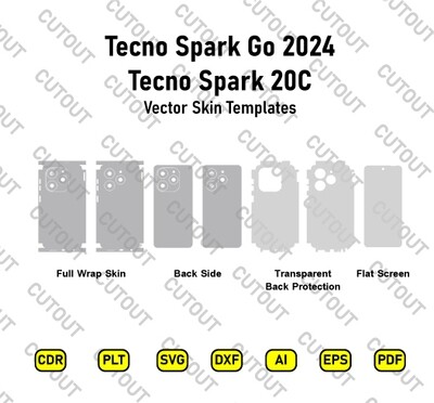 Tecno Spark Go 2024-Tecno Spark 20C Vector Skin Cut Files