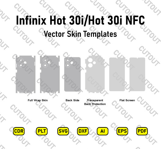 Infinix Hot 30i-Infinix Hot 30i NFC X669, X669C, X669D Vector Skin Cut Files