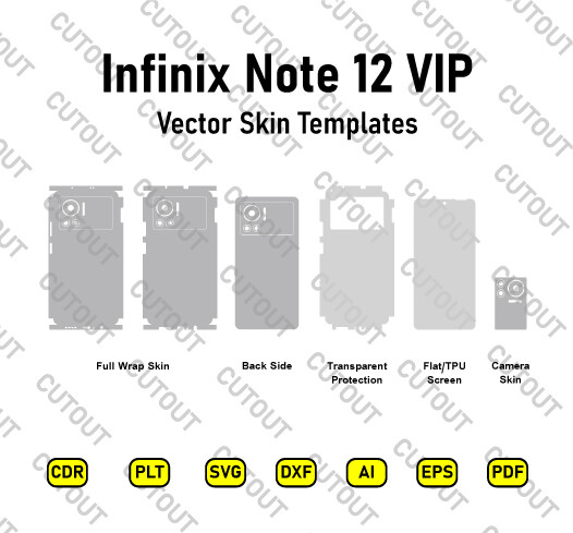 Infinix Note 12 VIP X672 Vector Skin Cut Files