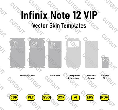 ​Infinix Note 12 VIP X672 Vector Skin Cut-Dateien