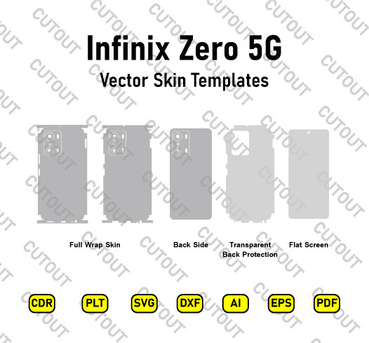 Infinix Zero 5G X6815, X6815B Vector Skin Cut Files