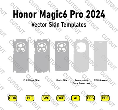 ​Archivos de corte de piel vectorial Honor Magic6 Pro 2024