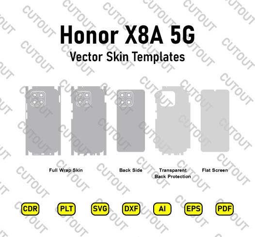 Honor X8A 5G Vector Skin Cut Files