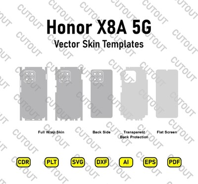 Honor X8A 5G Vector Skin Cut Files
