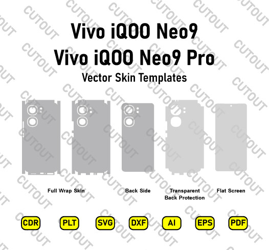 Vivo iQOO Neo9/9 Pro Vector Skin Cut Files
