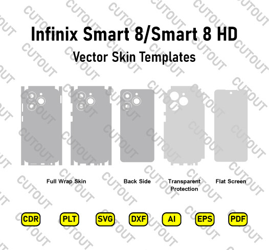 Infinix Smart 8/Smart 8 HD Vector Skin Cut Files