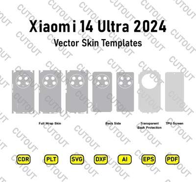 Xiaomi 14 Ultra 2024 Vector Skin Cut Files