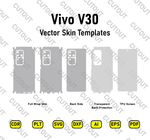 Vivo V30 5G 2024 Vector Skin Cut Files