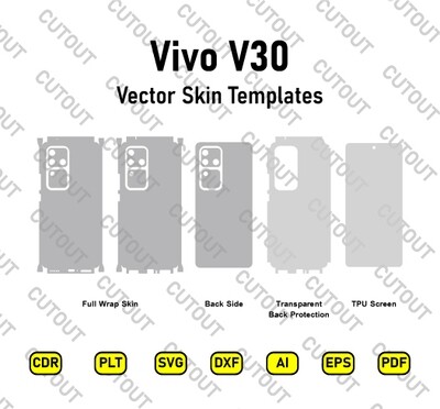 Vivo V30 5G 2024 Vector Skin Cut Files