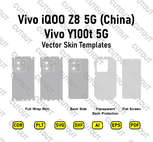 Vivo iQOO Z8 5G/Vivo Y100t 5G Vector Skin Cut Files