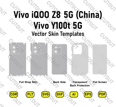 Vivo iQOO Z8 5G/Vivo Y100t 5G Vector Skin Cut Files