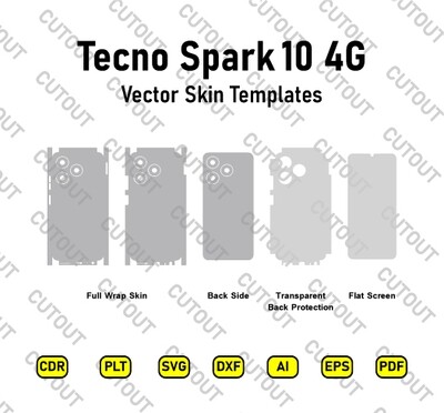 Tecno Spark 10 4G Vector Skin Cut Files
