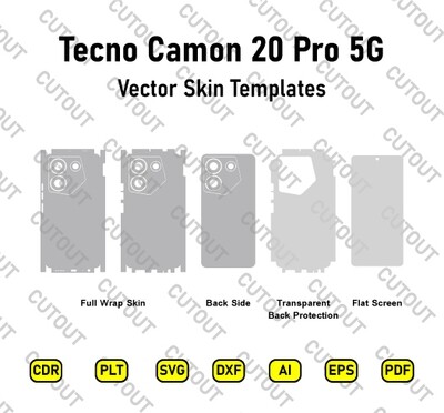 Tecno Camon 20 Pro 5G Vector Skin Cut Files
