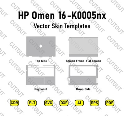 HP Omen 16-K0005nx Vector Skin Cut Files