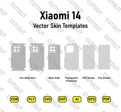 Xiaomi 14 Vector Skin Cut Files