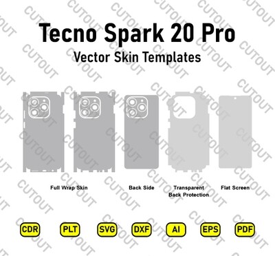 Tecno Spark 20 Pro Vector Skin Cut Files