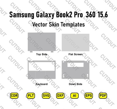 ​Samsung Galaxy Book2 Pro 360 2-in-1 15,6 Zoll Vektor-Skin-Schnittdateien