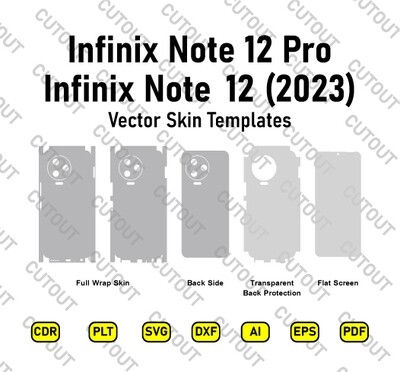 Infinix Note 12 Pro-Infinix Note 12 (2023) Vector Skin Cut Files