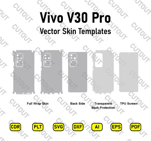 Vivo V30 Pro Vector Skin Cut Files