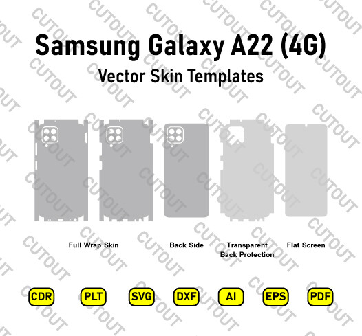 Samsung Galaxy A22 4G Vector Skin Cut Files