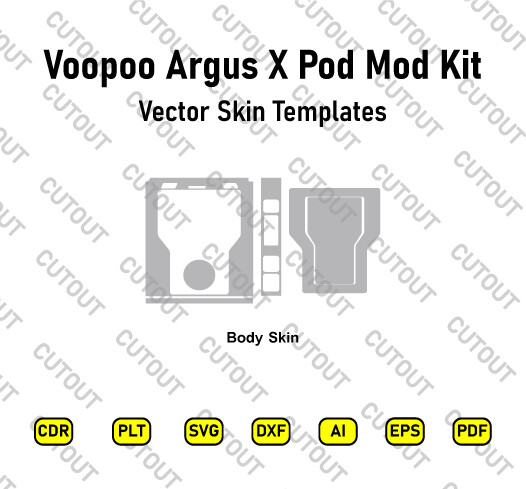 Voopoo Argus X Pod Mod Kit Vector Skin Cut Files