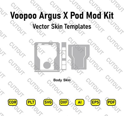 Voopoo Argus X Pod Mod Kit Vector Skin Cut Files
