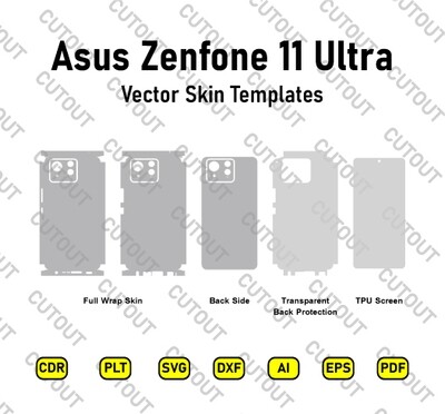 ​Archivos de corte de piel vectoriales para Asus Zenfone 11 Ultra