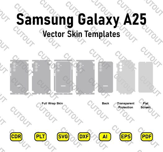 Samsung Galaxy A25 Vector Skin Cut Files