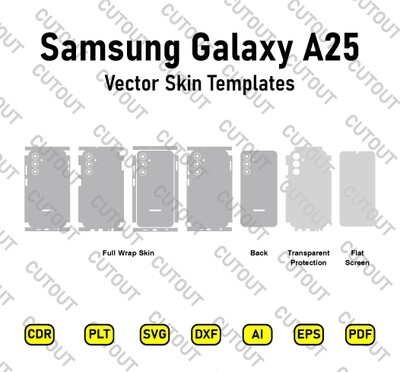 ​Samsung Galaxy A25 Vektor-Skin-Cut-Dateien