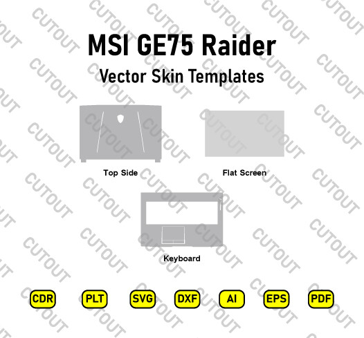 MSI GE75 Raider 10SF Vector Skin Cut Files
